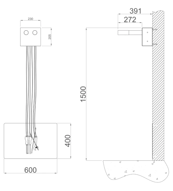 rysunek techniczny Toolbox Wall
